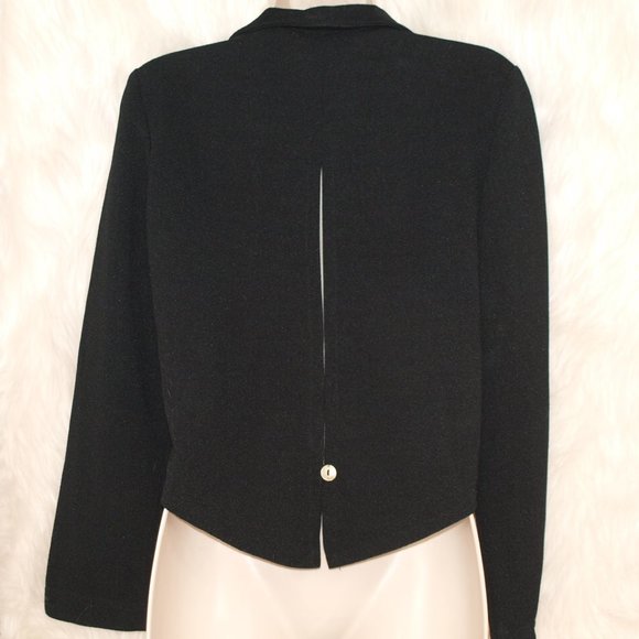 Black JACKET With Slit in Back BY K PETITE SIZE M USED - Picture 2 of 4
